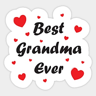 Best grandma ever heart doodle hand drawn design Sticker